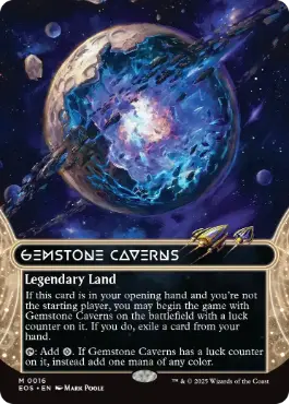[016]【EN】■ボーダーレス■宝石の洞窟/Gemstone Caverns【EOS】[M][土地]