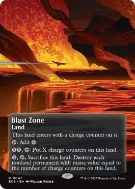 [047]【EN】【FOIL】■ボーダーレス■爆発域/Blast Zone【EOS】[R][土地]