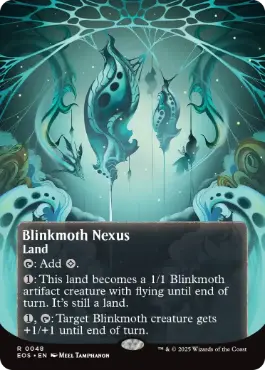 [048]【EN】【FOIL】■ボーダーレス■ちらつき蛾の生息地/Blinkmoth Nexus【EOS】[R][土地]