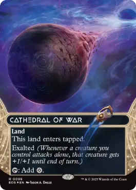 [096]【EN】【ギャラクシーFOIL】■ボーダーレス■戦の大聖堂/Cathedral of War【EOS】[R][土地]