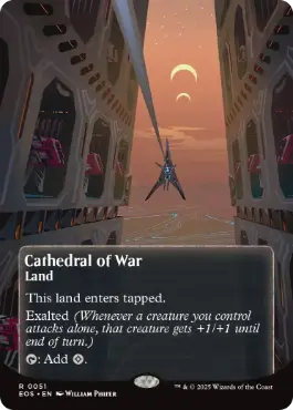 [051]【EN】【FOIL】■ボーダーレス■戦の大聖堂/Cathedral of War【EOS】[R][土地]