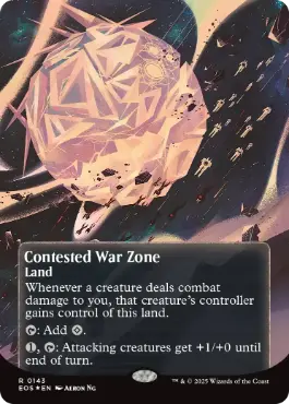 [143]【EN】【ギャラクシーFOIL】■ボーダーレス■激戦の戦域/Contested War Zone【EOS】[R][土地]