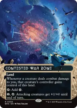 [008]【EN】【FOIL】■ボーダーレス■激戦の戦域/Contested War Zone【EOS】[R][土地]