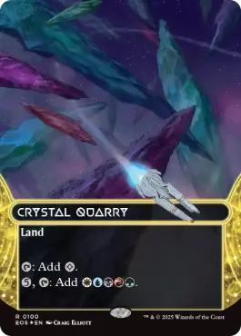 [100]【EN】【ギャラクシーFOIL】■ボーダーレス■水晶の採石場/Crystal Quarry【EOS】[R][土地]