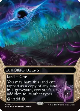 [103]【EN】【ギャラクシーFOIL】■ボーダーレス■残響する深淵/Echoing Deeps【EOS】[R][土地]