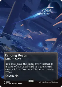 [058]【EN】【FOIL】■ボーダーレス■残響する深淵/Echoing Deeps【EOS】[R][土地]