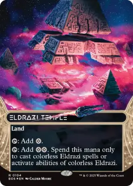 [104]【EN】【ギャラクシーFOIL】■ボーダーレス■エルドラージの寺院/Eldrazi Temple【EOS】[R][土地]