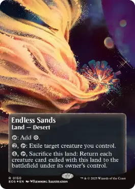 [150]【EN】【ギャラクシーFOIL】■ボーダーレス■終わりなき砂漠/Endless Sands【EOS】[R][土地]