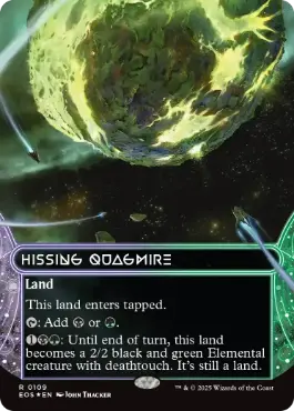 [109]【EN】【ギャラクシーFOIL】■ボーダーレス■風切る泥沼/Hissing Quagmire【EOS】[R][土地]
