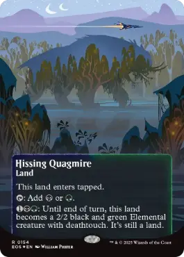 [154]【EN】【ギャラクシーFOIL】■ボーダーレス■風切る泥沼/Hissing Quagmire【EOS】[R][土地]