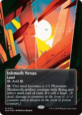 [155]【EN】【ギャラクシーFOIL】■ボーダーレス■墨蛾の生息地/Inkmoth Nexus【EOS】[M][土地]