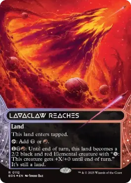[112]【EN】【ギャラクシーFOIL】■ボーダーレス■溶岩爪の辺境/Lavaclaw Reaches【EOS】[R][土地]
