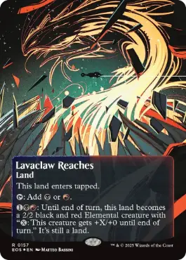 [157]【EN】【ギャラクシーFOIL】■ボーダーレス■溶岩爪の辺境/Lavaclaw Reaches【EOS】[R][土地]