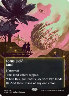 [158]【EN】【ギャラクシーFOIL】■ボーダーレス■睡蓮の原野/Lotus Field【EOS】[M][土地]