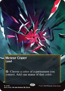 [161]【EN】【ギャラクシーFOIL】■ボーダーレス■隕石のクレーター/Meteor Crater【EOS】[R][土地]