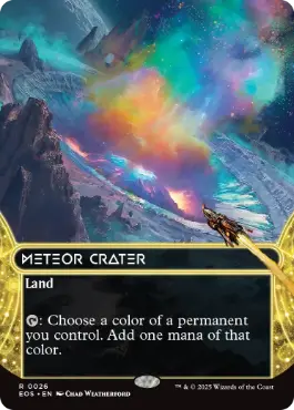 [026]【EN】【FOIL】■ボーダーレス■隕石のクレーター/Meteor Crater【EOS】[R][土地]
