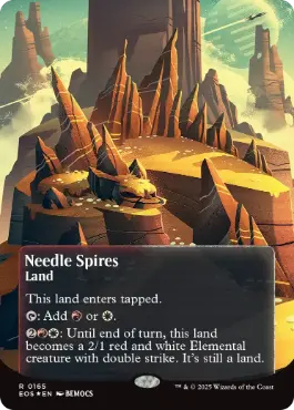 [165]【EN】【ギャラクシーFOIL】■ボーダーレス■鋭い突端/Needle Spires【EOS】[R][土地]
