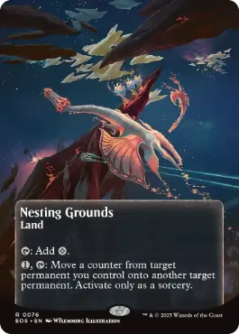 [076]【EN】【FOIL】■ボーダーレス■巣ごもりの地/Nesting Grounds【EOS】[R][土地]