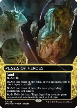 [123]【EN】【ギャラクシーFOIL】■ボーダーレス■英雄の公有地/Plaza of Heroes【EOS】[M][土地]
