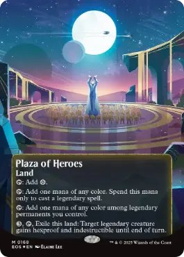 [168]【EN】【ギャラクシーFOIL】■ボーダーレス■英雄の公有地/Plaza of Heroes【EOS】[M][土地]
