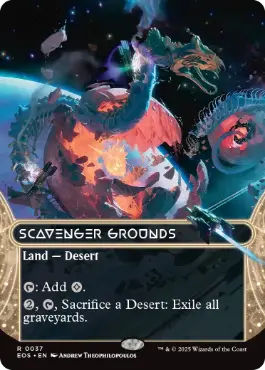 [037]【EN】【FOIL】■ボーダーレス■屍肉あさりの地/Scavenger Grounds【EOS】[R][土地]