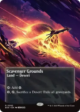 [082]【EN】【FOIL】■ボーダーレス■屍肉あさりの地/Scavenger Grounds【EOS】[R][土地]