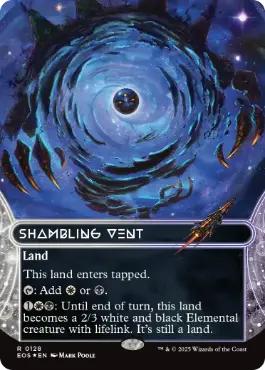[128]【EN】【ギャラクシーFOIL】■ボーダーレス■乱脈な気孔/Shambling Vent【EOS】[R][土地]
