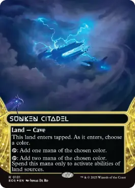 [131]【EN】【ギャラクシーFOIL】■ボーダーレス■沈んだ城塞/Sunken Citadel【EOS】[R][土地]