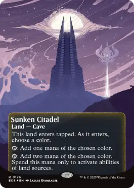 [176]【EN】【ギャラクシーFOIL】■ボーダーレス■沈んだ城塞/Sunken Citadel【EOS】[R][土地]
