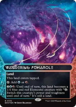 [135]【EN】【ギャラクシーFOIL】■ボーダーレス■さまよう噴気孔/Wandering Fumarole【EOS】[R][土地]