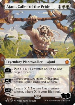 [357]【EN】■ボーダーレス■群れの統率者アジャニ/Ajani, Caller of the Pride【FDN】[M][白]