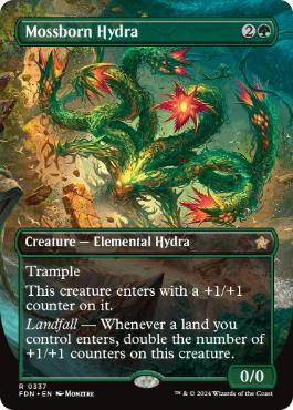 [337]【EN】■ボーダーレス■苔生まれのハイドラ/Mossborn Hydra【FDN】[R][緑]