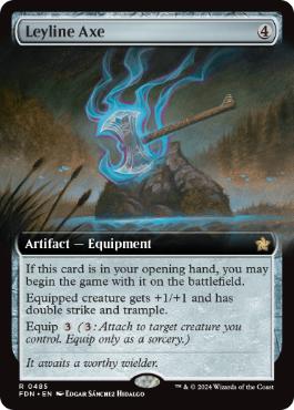 [485]【EN】■拡張アート■力線の斧/Leyline Axe【FDN】[R][茶]