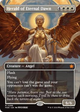 [299]【EN】【FOIL】■ボーダーレス■永遠曙光の伝令/Herald of Eternal Dawn【FDN】[M][白]