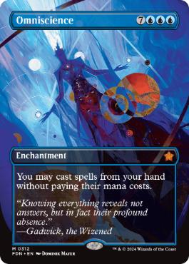 [312]【EN】【FOIL】■ボーダーレス■全知/Omniscience【FDN】[M][青]