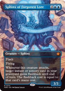 [314]【EN】【FOIL】■ボーダーレス■忘れ去られし伝承のスフィンクス/Sphinx of Forgotten Lore【FDN】[M][青]