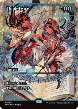 [435]【EN】【フラクチャーFOIL】■ショーケース■熟慮/Think Twice【FDN】[M][青]