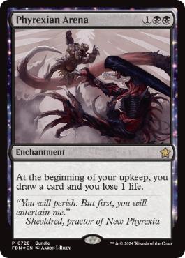 [728]【EN】【FOIL】■PROMO■ファイレクシアの闘技場/Phyrexian Arena【FDN】[R][黒]