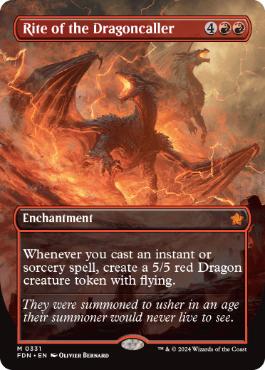 [331]【EN】【FOIL】■ボーダーレス■ドラゴン呼びの儀式/Rite of the Dragoncaller【FDN】[M][赤]