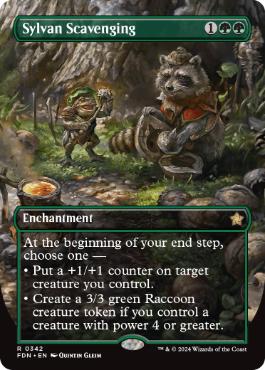 [342]【EN】【FOIL】■ボーダーレス■森林の物あさり/Sylvan Scavenging【FDN】[R][緑]