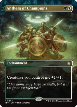 [344]【EN】【FOIL】■ボーダーレス■勇者の頌歌/Anthem of Champions【FDN】[R][多色]
