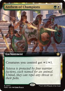 [477]【EN】【FOIL】■拡張アート■勇者の頌歌/Anthem of Champions【FDN】[R][多色]