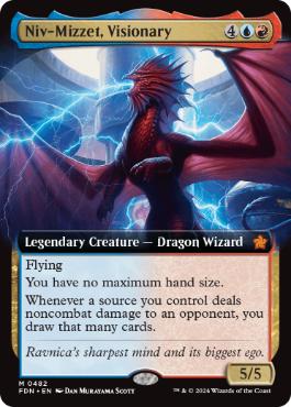 [482]【EN】【FOIL】■拡張アート■先見者、ニヴ＝ミゼット/Niv-Mizzet, Visionary【FDN】[M][多色]
