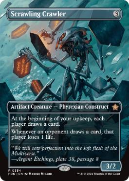 [354]【EN】【FOIL】■ボーダーレス■這いまわる落書き屋/Scrawling Crawler【FDN】[R][茶]
