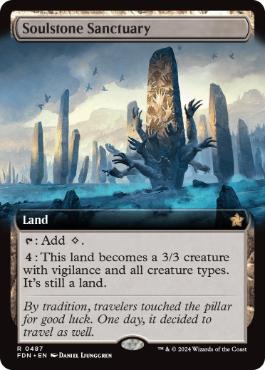 [487]【EN】【FOIL】■拡張アート■魂石の聖域/Soulstone Sanctuary【FDN】[R][土地]