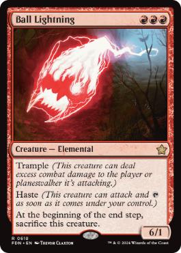 [618]【EN】ボール・ライトニング/Ball Lightning【FDN】[R][赤]
