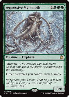 [551]【EN】攻撃的なマンモス/Aggressive Mammoth【FDN】[R][緑]