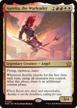 [651]【EN】戦導者オレリア/Aurelia, the Warleader【FDN】[M][多色]