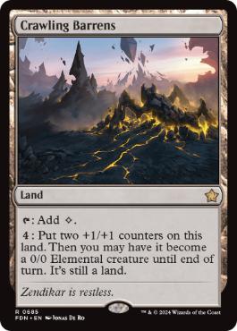 [685]【EN】這い回るやせ地/Crawling Barrens【FDN】[R][土地]