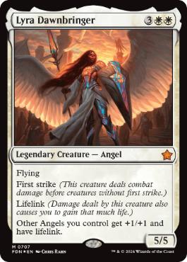 [707]【EN】【FOIL】黎明をもたらす者ライラ/Lyra Dawnbringer【FDN】[R][白]